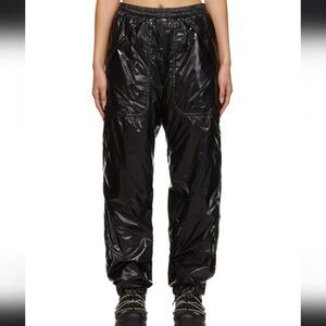 Moncler Grenoble Women's Black Glossy Technical Shell Ski Trousers sz 0 small